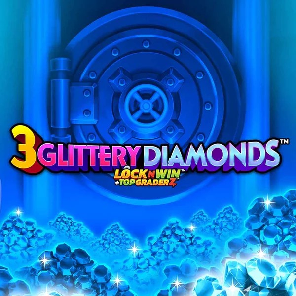 3 Glittery Diamonds online game logo by PearFiction Studios on betgg.eu