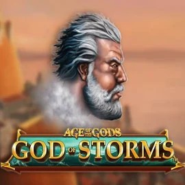 Age Of The Gods: God of Storms online game logo by Playtech on betgg.eu